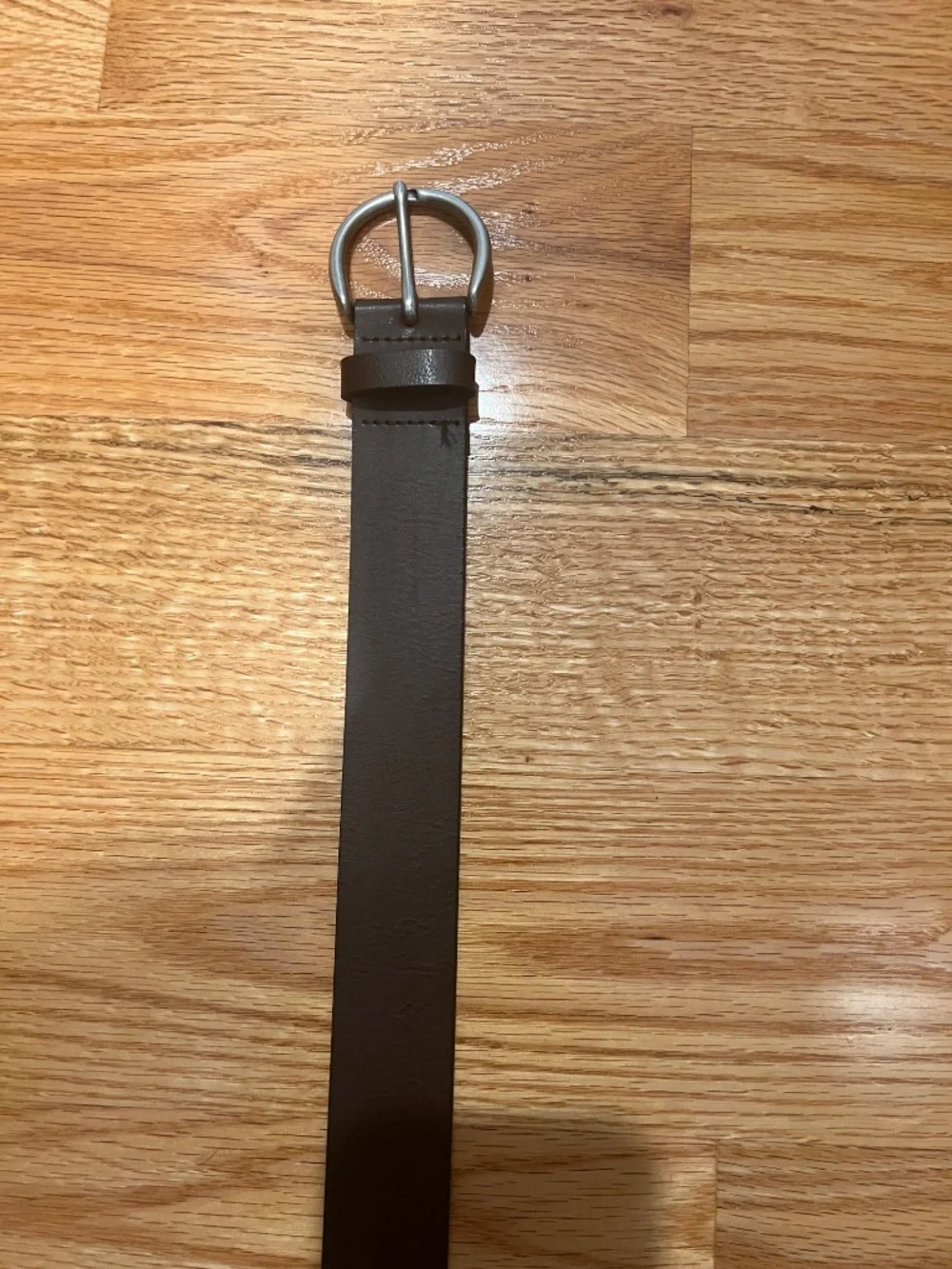 Women's Gap Pu Coated Split Leather Belt in Brown Color: Medium